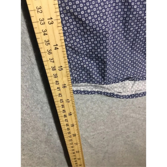 Mens Marc Ecko Button Up Shirt Patterned Casual Formal Dark Blue - Picture 5 of 6